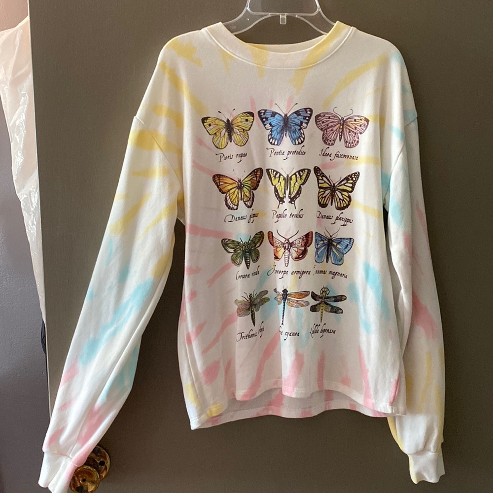 Tied-Dyed Butterfly Sweatshirt